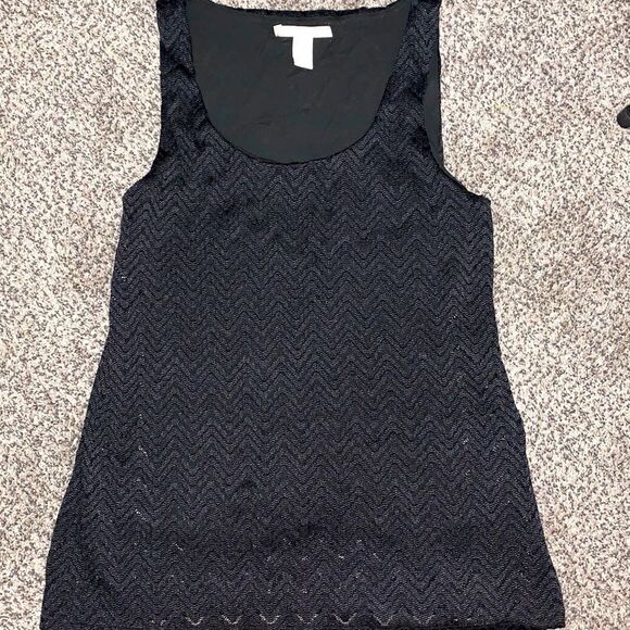 Banana Republic Black Dressy Tank Top - Size M - Picture 1 of 4